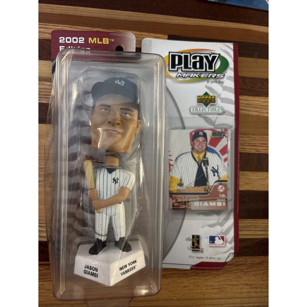 NEW Jason Giambi Upper Deck Play Makers 2002 Bobblehead W Card Yankees